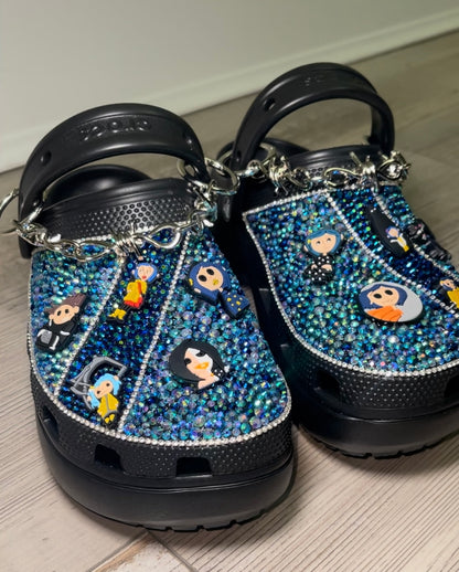 Coraline Bling Crocs (Order through Instagram OR Email)