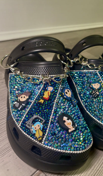 Coraline Bling Crocs (Order through Instagram OR Email)
