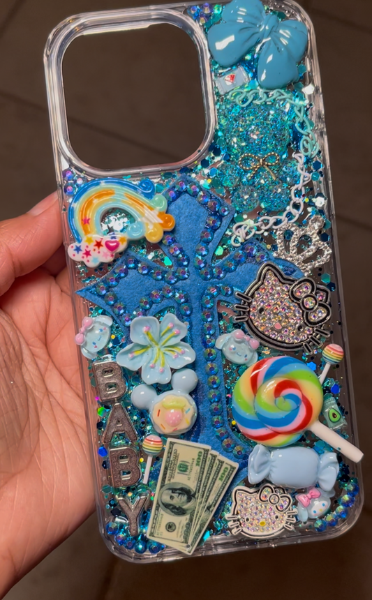 Berry Blue Cross Phone Case