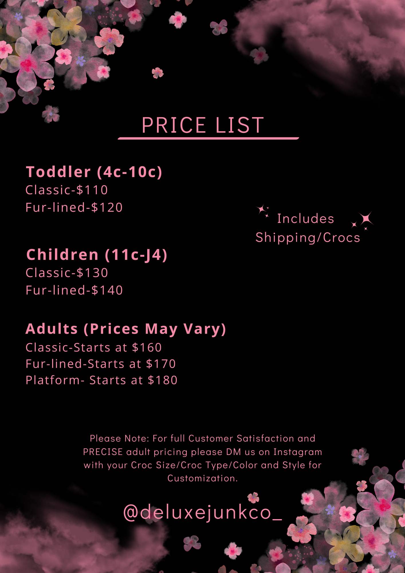 Bling Crocs (Order through Instagram OR Email)